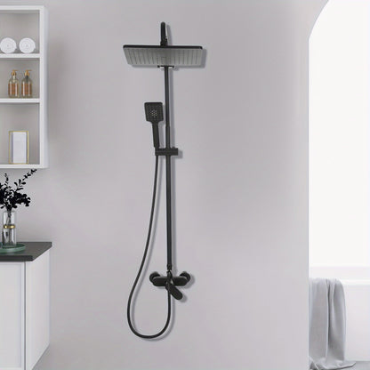 Badkraan – Badmengkraan – Douchekraan – Handdouche – Thermostaatkraan – Waterbesparend – Mat Zwart Met Chroom