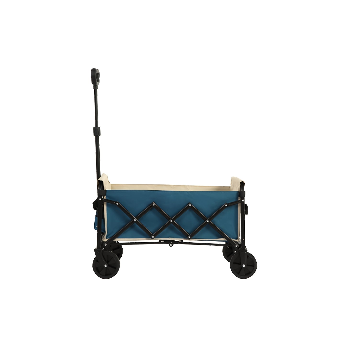 Bolderkar – Opvouwbare Kar – Vouwwagen – Transportkar – Tuinkar – Stevig Metalen Frame – Duurzame Rubberen Banden – Blauw