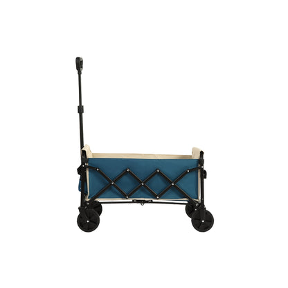 Bolderkar – Opvouwbare Kar – Vouwwagen – Transportkar – Tuinkar – Stevig Metalen Frame – Duurzame Rubberen Banden – Blauw