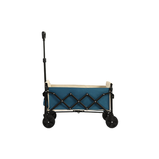 Bolderkar – Opvouwbare Kar – Vouwwagen – Transportkar – Tuinkar – Stevig Metalen Frame – Duurzame Rubberen Banden – Blauw