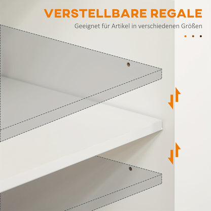 Keukenkast – Dressoir – Buffetkast – Opbergkast – Sideboard – Wit – Met Werkblad – Specerijenrek – Handdoekhouder – 109x40x89 cm – Vloermontage