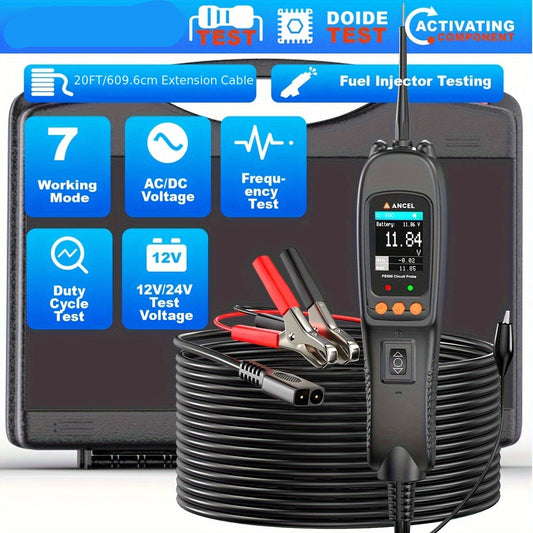 Automotive Circuit Tester – Spanningszoeker – Multimeter – Elektronica Tester – Brandstofinjectie Tester – AC/DC Meting – 12V/24V Diagnose Kit