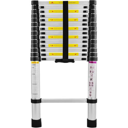 Uitschuifbare Ladder – Telescopische Ladder – Aluminium Ladder – Opvouwbare Ladder – Opklapbare Ladder – 4,4 Meter – Max 150 Kg Draagvermogen – Lichtgewicht & Ruimtebesparend
