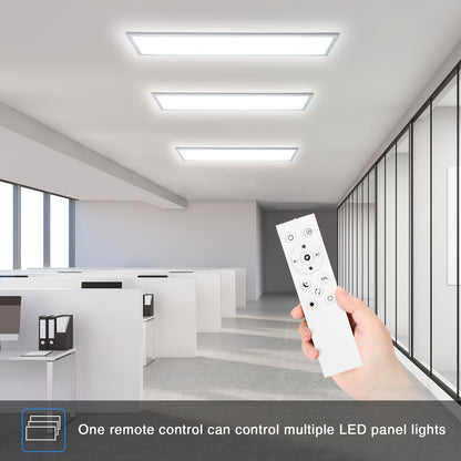 Moderne Dimbare LED Plafondlamp – LED Paneellamp – Plafondverlichting – LED Lamp – Dimbare Lamp – Set van 5 – 100 cm X 25 cm – Instelbare Kleurtemperatuur 3000K-6500K – Memory Functie – Afstandsbediening – Ultra Dun 3 cm – 30 Watt