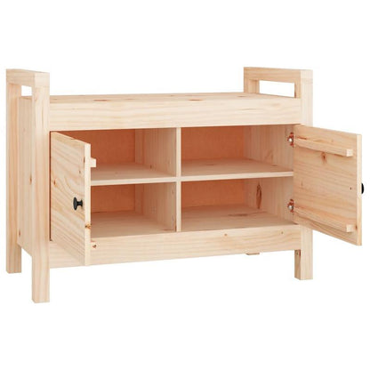 This Bench, Measuring 80X40X60 Cm And Made of Solid Pine Wood, Is Ideal As a Shoe Stool in Your Hallway Or As a Storage Stool in Your Living Room.