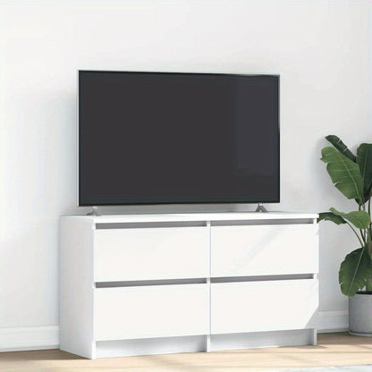 TV meubel – TV kast – Media meubel – Entertainment meubel – Wit tv meubel – Compact 100x35x54 cm – MDF en hardhout