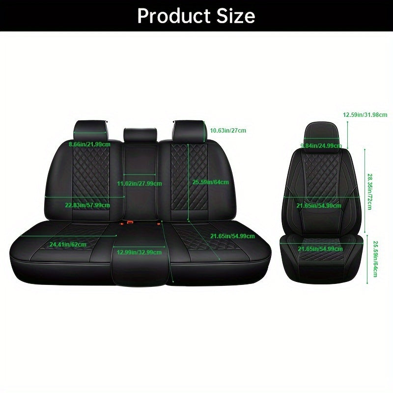 Autostoelhoes – Stoelhoes Auto – Autostoelbescherming – Stoelhoes Set – Universeel – Premium Kunstleer – Schuimgevuld – All-Season