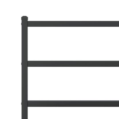Metalen Bedframe – Stalen Bed Frame – Bedframe Zonder Matras – Metaal Bed Bodem – Zwart Hoofdbord – 135x190 cm – Stevig & Duurzaam