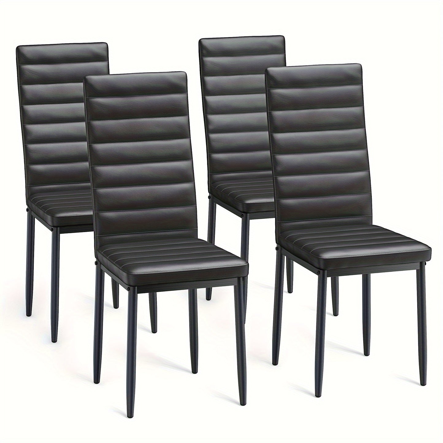 Moderne Eetkamerstoel – Comedor Silla – Sillas Para Comedor – Silla Comedor Moderna – Banquetas Desayunador – Zwart – Zacht Gevoerd – Metaalvrij Frame