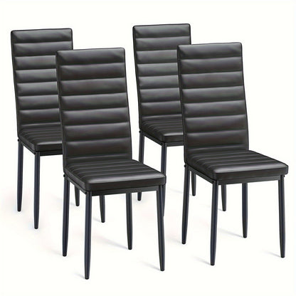 Moderne Eetkamerstoel – Comedor Silla – Sillas Para Comedor – Silla Comedor Moderna – Banquetas Desayunador – Zwart – Zacht Gevoerd – Metaalvrij Frame