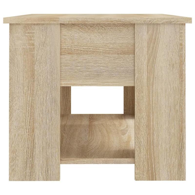Salontafel – Koffietafel – Bijzettafel – Woonkamertafel – Sofa Tafel – Massief Hout – Extra Opbergruimte – 79x49x41 cm – Modern Minimalistisch – Eenvoudige Montage