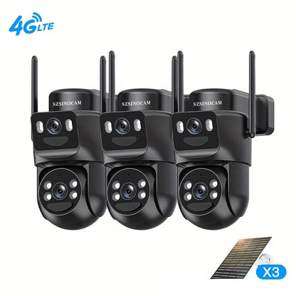 Beveiligingscamera – Bewakingscamera – Camerabewaking – Buitencamera – Draadloze Camera – 3G/4G LTE Verbinding – Zonnepaneel – 2K HD PTZ Nachtzicht – Bewegingsdetectie – Tweerichtingsaudio – SD & Cloud Opslag