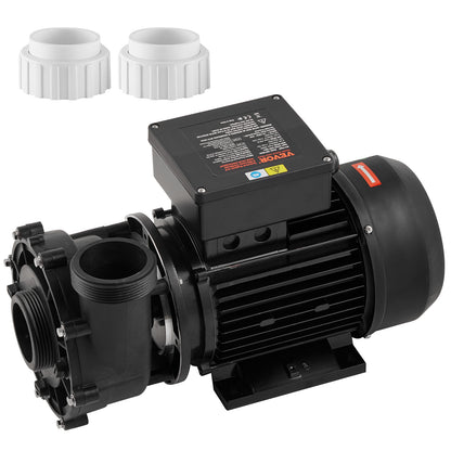 Dual-speed Spa Pomp – Bubbelbad Pomp – Jacuzzi Pomp – Warmtebad Pomp – Spa Motor – 1,5HP – 1100W Hoog / 250W Laag – Anti-lek Fluorrubber Afdichting – 90° Draaibare Aansluiting