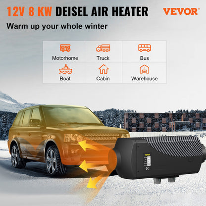 Dieselairco – Diesel Luchtverwarmer – Parkeerheater – Motorverwarming – Camperverwarmer – 8 kW Vermogen – Aluminium Behuizing