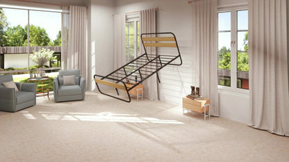Tweepersoonsbed – Bed – Boxspring – Slaapbank – Bedframe – Industrieel Design – 140x190 cm – Stalen Frame Met Opbergruimte
