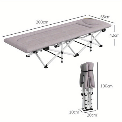 Campingbed – Reisbed – Veldbed – Opvouwbaar Bed – Kampeerbed – Opvouwbaar Met Draagtas – Max. 200 kg Draagkracht – Oxford Stof 200x65x42 cm