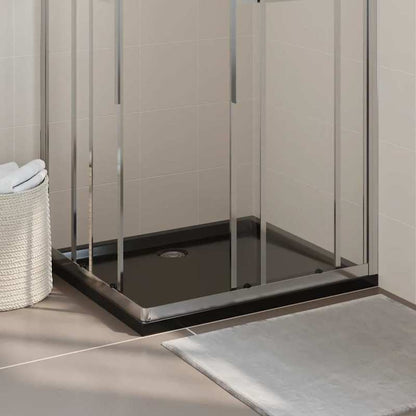 Douchebak – Douchevloer – Douchepan – Natte Ruimte Tray – Doucheplateau – Zwart ABS Kunststof – 80x90 cm – Slijtvaste Moderne Afwerking