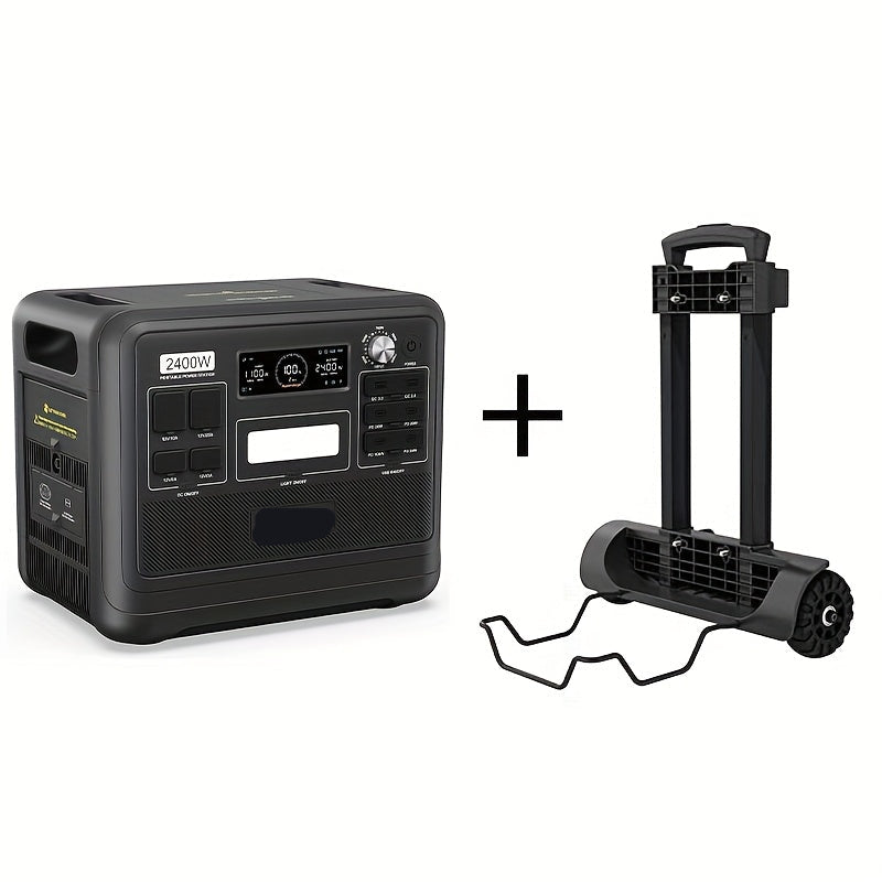 Draagbare Powerstation – Mobiele Generator – Noodstroom – Zonne-accu – 2048Wh Capaciteit – 2400W Output