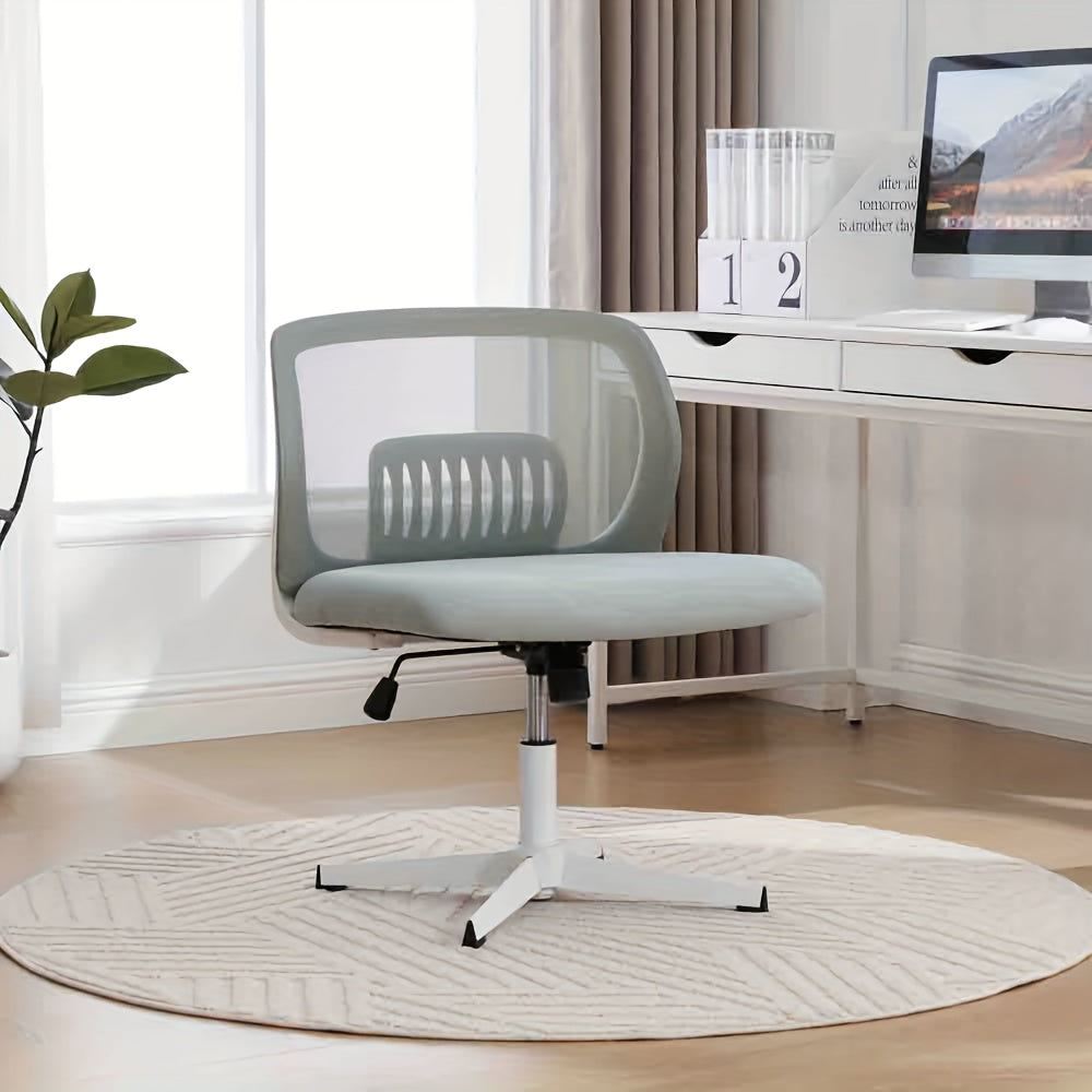 Bureaustoel – Kantoorstoel – Ergonomische Stoel – Draaistoel – Schommelstoel – Verstelbaar in Hoogte – 360° Draaibaar – Mesh Bekleding – Robuust Metalen Frame – Zonder Armleuningen – Comfortabele Zitervaring – Mintgroen