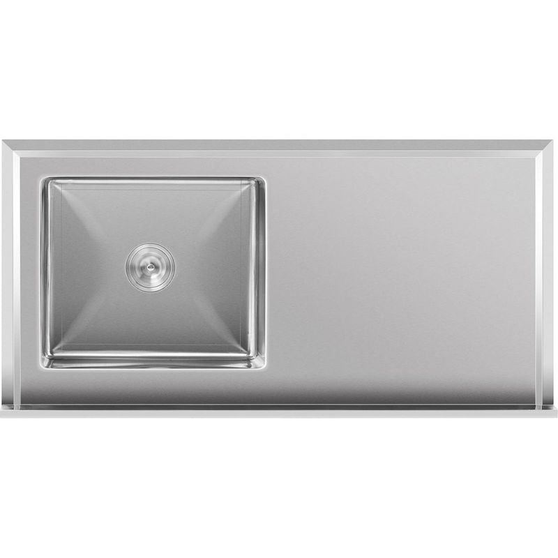 Spoelbak – Gootsteen – Keukenspoelbak – Wasbak – Spoeltafel – RVS 304 – Grote Spoelbak 49x42x24,5 cm – Verstelbare Poot 10 mm