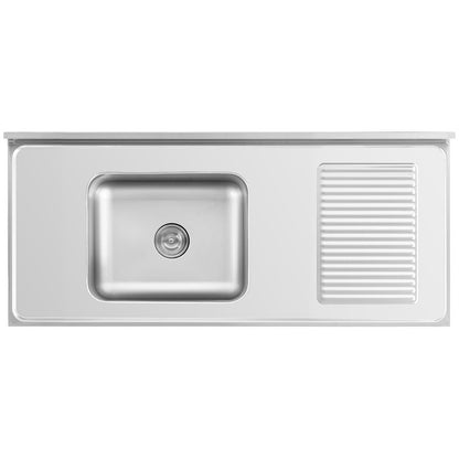 Keukenspoelbak – Spoelbak – Gootsteen – Wasbak – Spoeltafel – 1 Bak Met Schuifdeuren – RVS – 50x40x24 cm Grote Bak