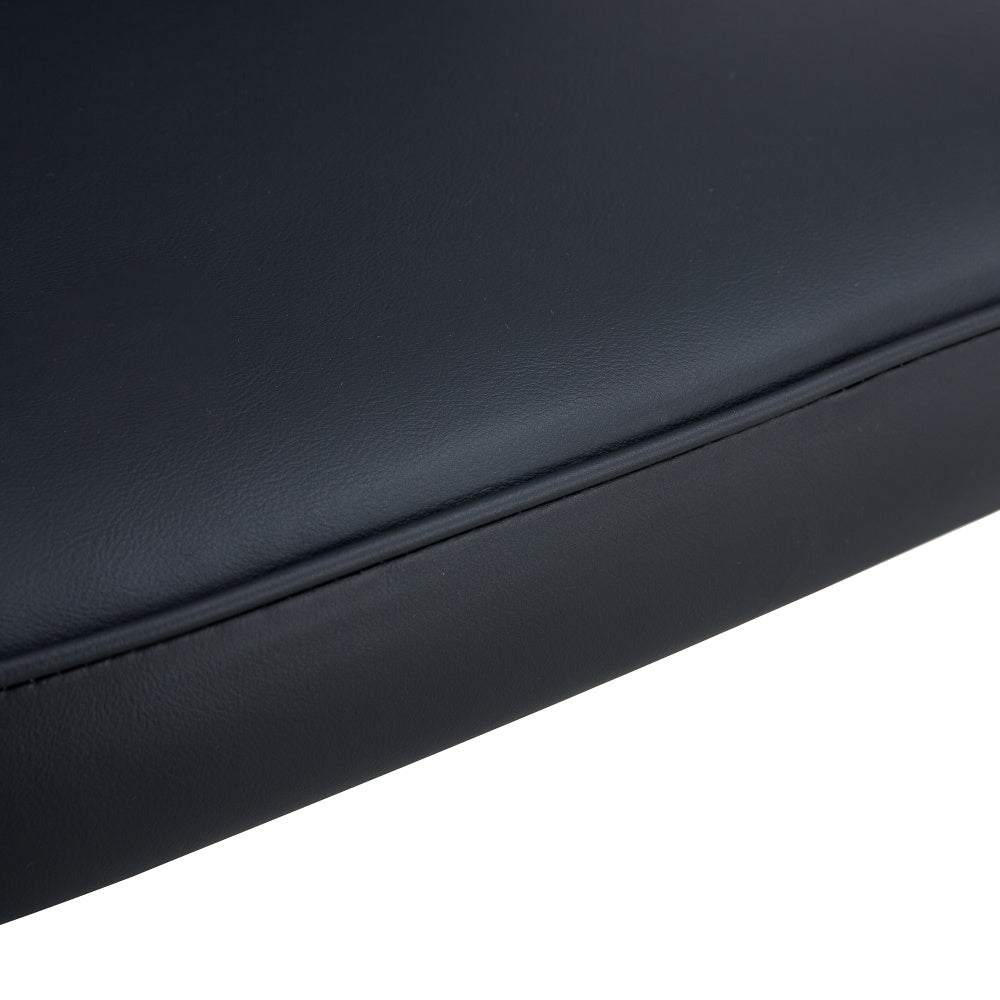 Eetkamerstoel – Stoel – Zitmeubel – Keukenstoel – Slaapkamerstoel – Set van 2 Zwart – PU Leer – Zwart Metalen Frame – Comfortabel en Duurzaam
