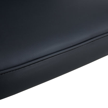 Eetkamerstoel – Stoel – Zitmeubel – Keukenstoel – Slaapkamerstoel – Set van 2 Zwart – PU Leer – Zwart Metalen Frame – Comfortabel en Duurzaam