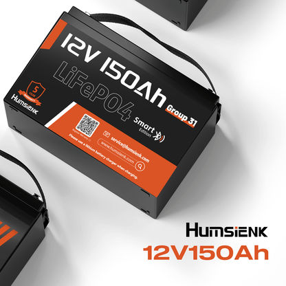 12V 150Ah LiFePO4 Accu – Lithium Batterij – Camper Accu – Boot Accu – Zonne-energie Accu – Geïntegreerde 100A BMS – Lage Temperatuurbescherming