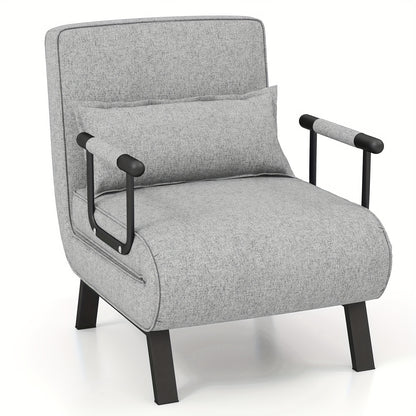 Slaapstoel – Slaapbank – Zetelbed – Slaapfauteuil – Vouwbed – 6-standen verstelbaar – Linnen stof – Belastbaar tot 150 kg