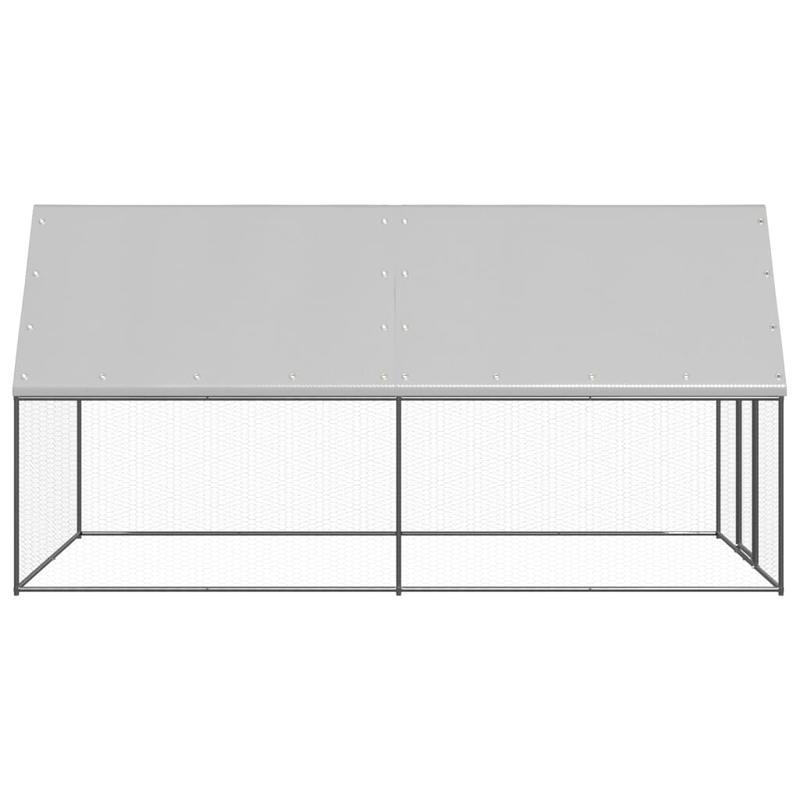 2x4x2m Stainless Steel Poulailler dFTextérieur - Durable Outdoor Shelter for Small Animals, Portable & Lightweight Design with Ventilation Grills, Easy Assembly, Sturdy Frame for Rabbits, Guinea Pigs, Hamsters, Small Animal