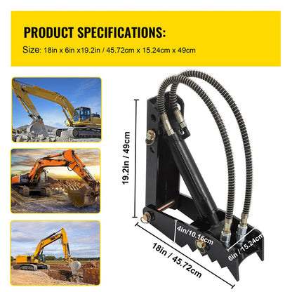 Graafmachine Greep – Graafmachine Steelvinger – Hydraulische Greep – Graaflaars – Excavator Thumb – 18 Inch Lengte – Sterk Gehard Staal