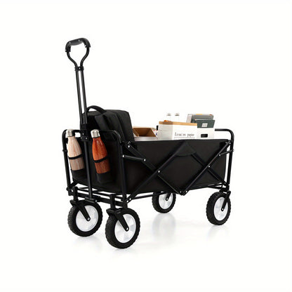 Bolderkar – Bolderwagen – Vouwwagen – Opvouwbare Trolley – Bolderwagen Voor Buiten – Stevig Metaalframe – 82L Laadcapaciteit