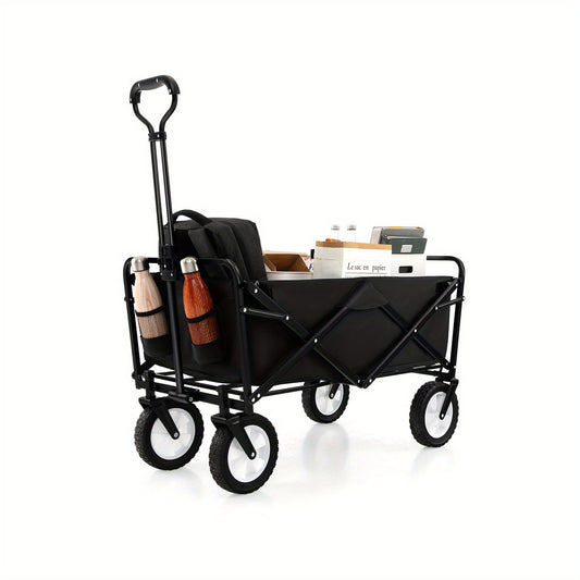Bolderkar – Bolderwagen – Vouwwagen – Opvouwbare Trolley – Bolderwagen Voor Buiten – Stevig Metaalframe – 82L Laadcapaciteit