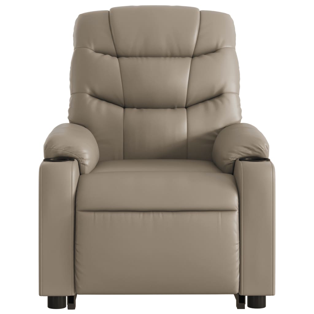 Sta-op Stoel Elektrisch – Relaxfauteuil – Verstelbare Fauteuil – Elektrische Verstelling – Sta Op Fauteuil – Trilmassage – Kunstleer Cappuccino