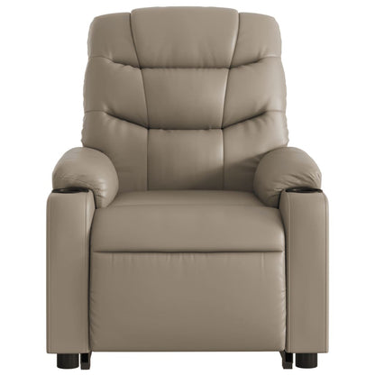 Sta-op Stoel Elektrisch – Relaxfauteuil – Verstelbare Fauteuil – Elektrische Verstelling – Sta Op Fauteuil – Trilmassage – Kunstleer Cappuccino