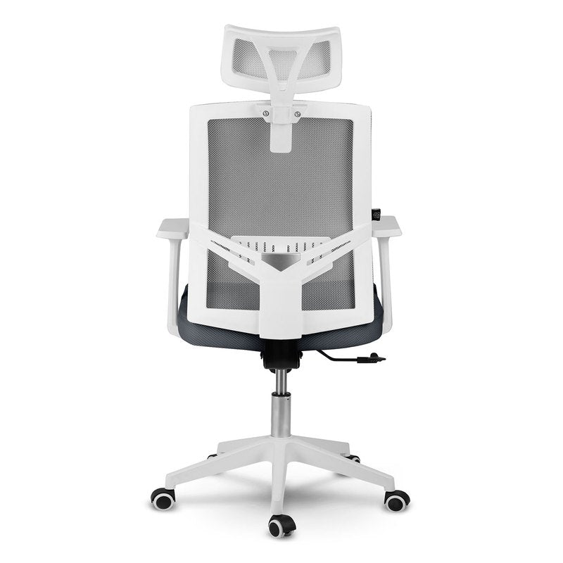 Bureaustoel – Office Chair – Gamestoel – Draaistoel – Kantoorstoel – Ademend Mesh – Verstelbare Hoofdsteun & Kantelmechanisme - Donkergrijs