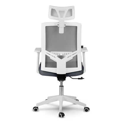 Bureaustoel – Office Chair – Gamestoel – Draaistoel – Kantoorstoel – Ademend Mesh – Verstelbare Hoofdsteun & Kantelmechanisme - Donkergrijs