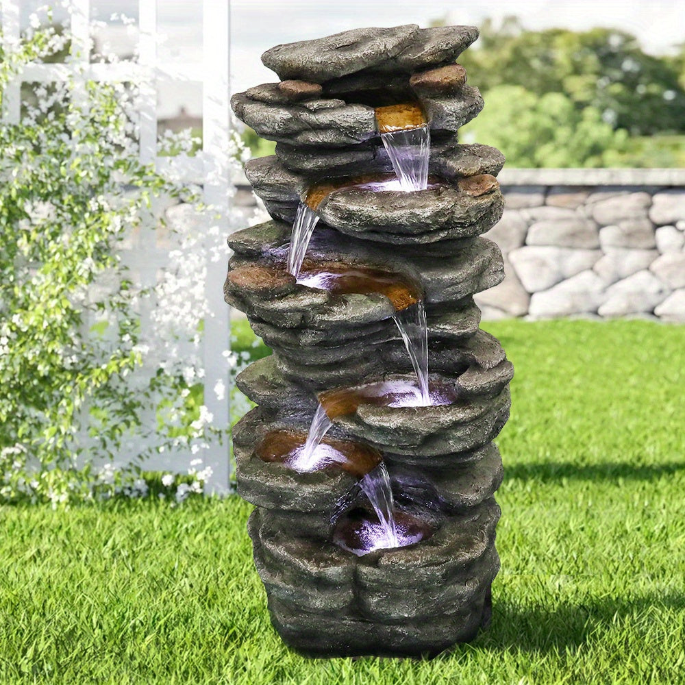 Waterornament – Tuinfontein – Buitenfontein – Fontein – Tuindecoratie – 101 cm Hoog – Duurzaam Resin – Zonder Elektriciteit