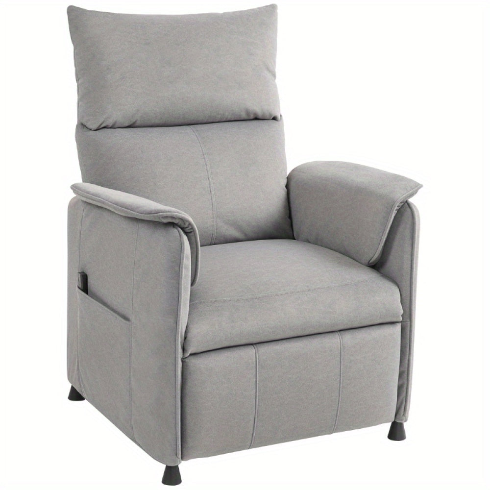 Loungechair – Relaxfauteuil – Verstelbare Fauteuil – Schommelstoel – Tuinstoel – Grijs – Verstelbare Rugleuning – Geruisloze Kantelfunctie