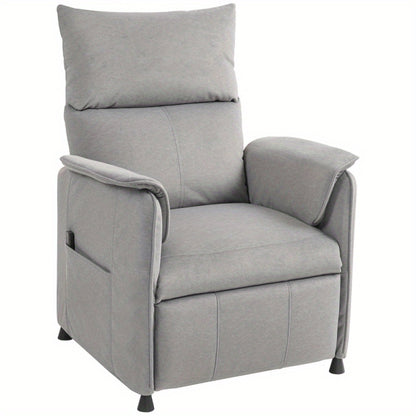 Loungechair – Relaxfauteuil – Verstelbare Fauteuil – Schommelstoel – Tuinstoel – Grijs – Verstelbare Rugleuning – Geruisloze Kantelfunctie