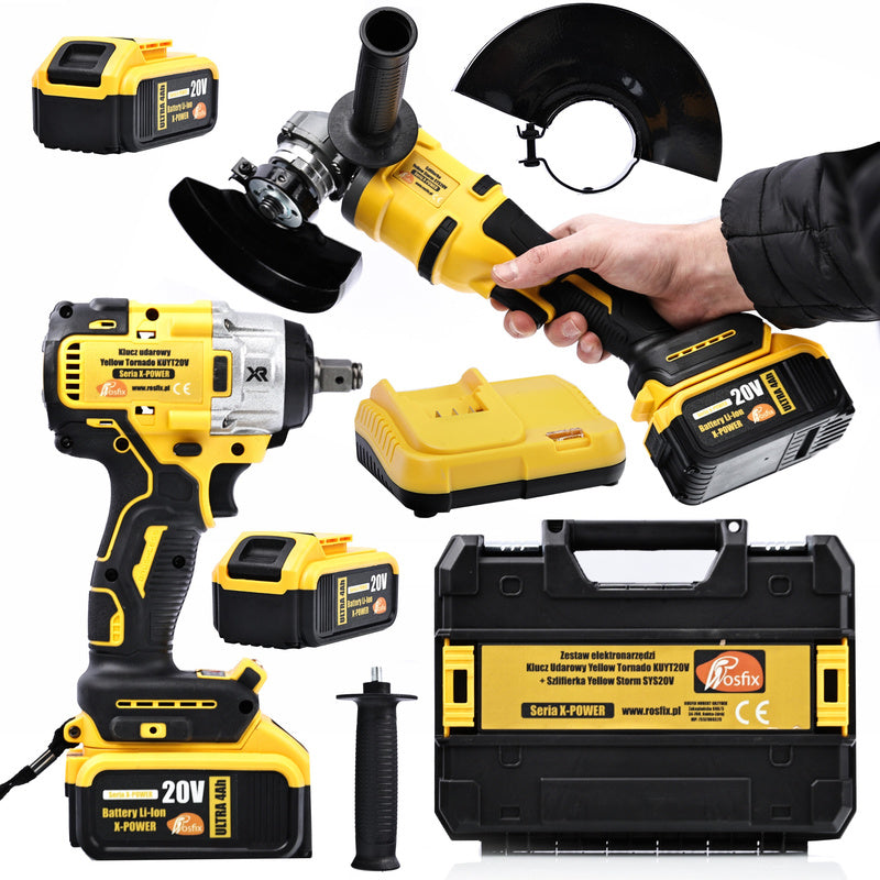 Slagmoersleutel – Slagschroevendraaier – Accu Slagmoersleutel – Elektrische Slagmoersleutel – Borstelloze Motor – 350 Nm Koppel – Inclusief 2x 4Ah Accu en Koffer