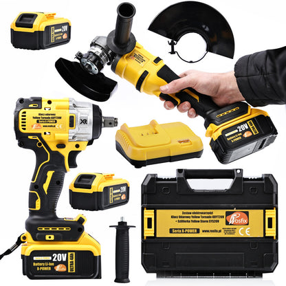 Slagmoersleutel – Slagschroevendraaier – Accu Slagmoersleutel – Elektrische Slagmoersleutel – Borstelloze Motor – 350 Nm Koppel – Inclusief 2x 4Ah Accu en Koffer