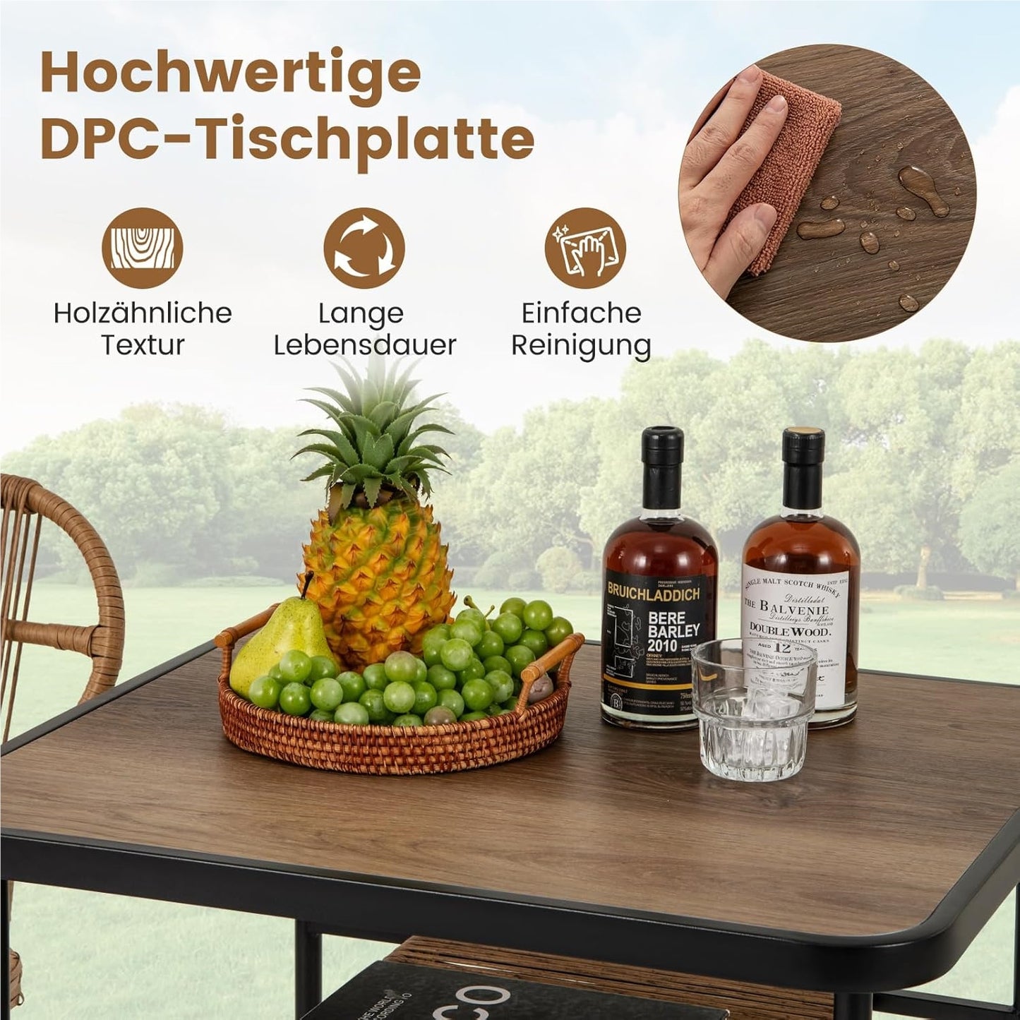 Tuinset – Tuinmeubelset – Balkonset – Bistroset – Loungeset – Compact Rattan Design – Inclusief Opbergvak