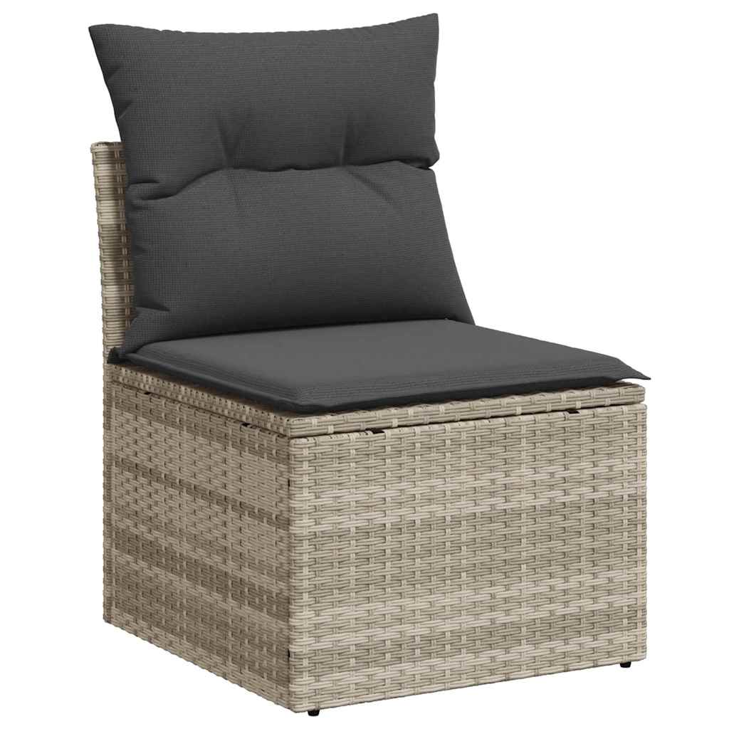 Tuinbank – Buitenbank – Loungeset – Tuinmeubel – Modulaire 9-delige Set – Handgeweven Rattan – Inclusief Tafel & Foamkussens