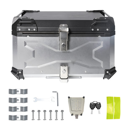 Motorbox – Motorbagagekoffer – Motorbagagekist – Motorkoffer – Motorhelm Koffer – 65L Ruime Capaciteit – Slagvast Aluminium