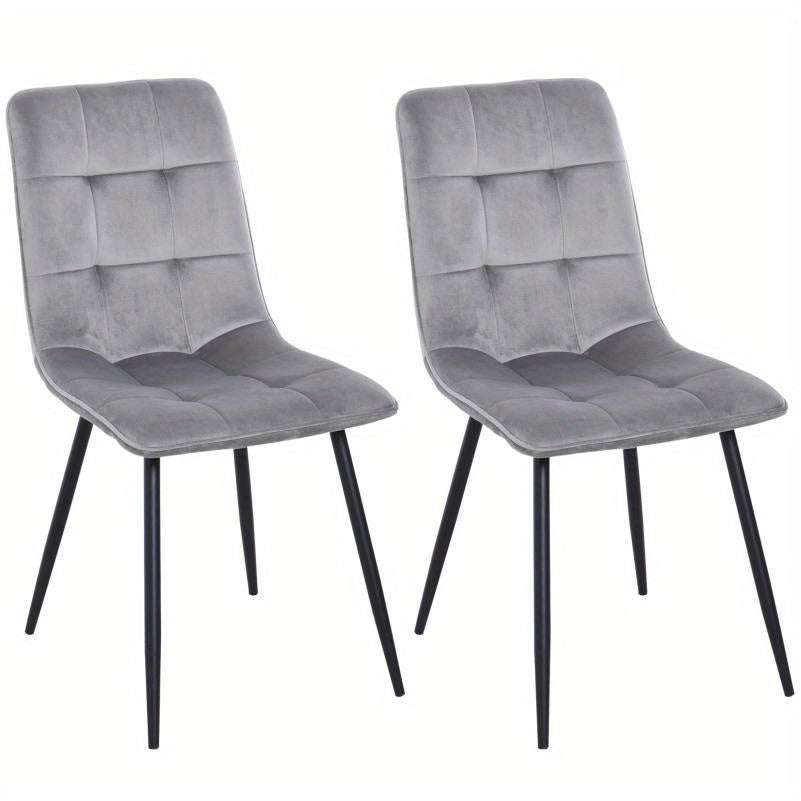 Eetkamerstoel – Stoel – Kuipstoel – Keukenstoel – Woonkamerstoel – Gestoffeerd Comfort – Stevig Metalen Onderstel – Set van 2 – 45x63x90 cm – Moderne Retro Stijl