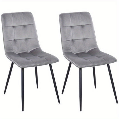 Eetkamerstoel – Stoel – Kuipstoel – Keukenstoel – Woonkamerstoel – Gestoffeerd Comfort – Stevig Metalen Onderstel – Set van 2 – 45x63x90 cm – Moderne Retro Stijl