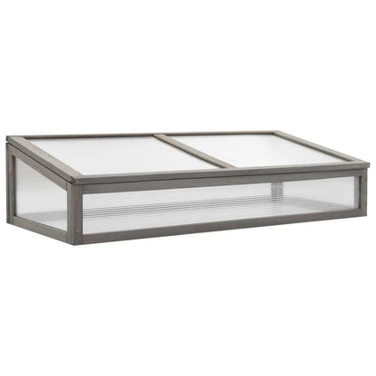Kweekkas – Tuinkas – Broeikas – Plantenkas – Kweekbak – Verhoogde Plantenbak 110x54x120 cm – Massief Vurenhout – Transparante Kasafdekking Met Opbergplank