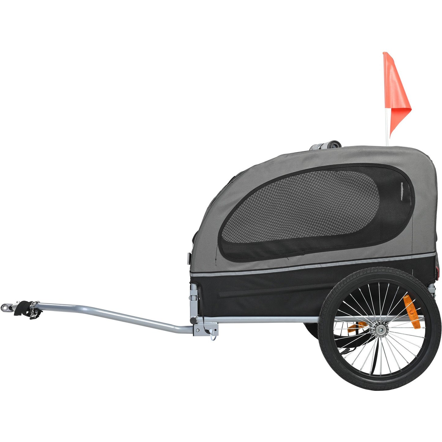 Hondenfietskar – Hondenkar – Fietsaanhanger Hond – Huisdier Fietsmand – Dierenwagen – Stevig Carbonstaal Frame – Inklapbaar Met Quick Release Wielen