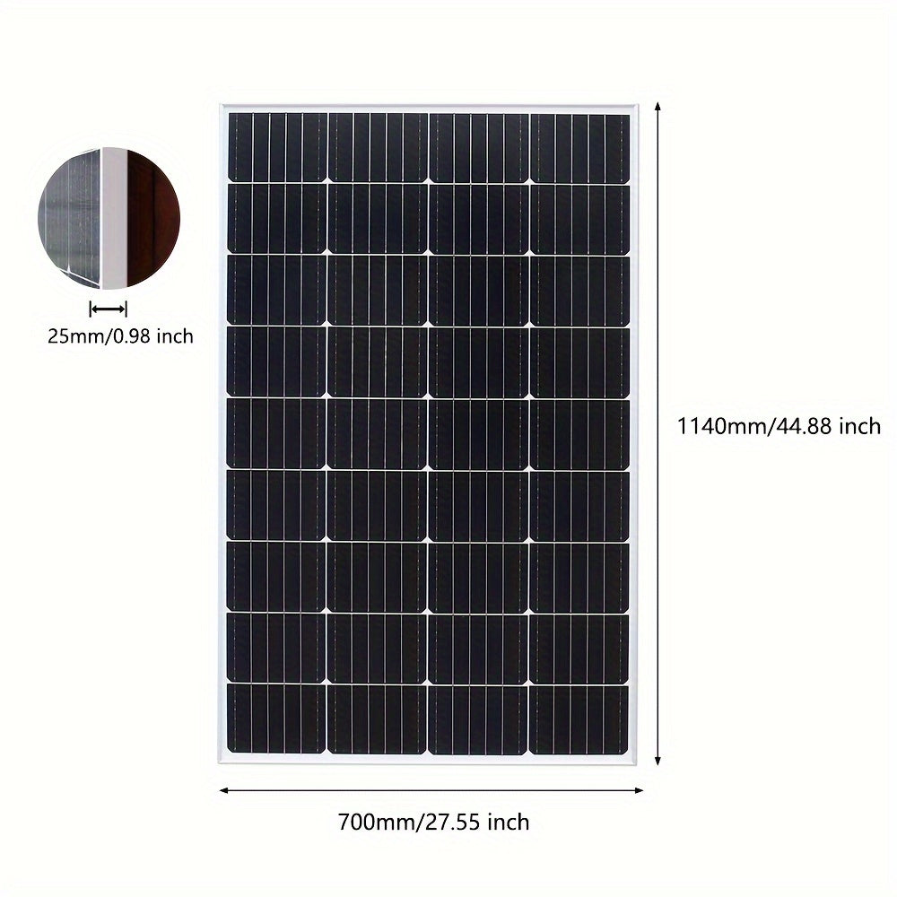 Monokristallijn Zonnepaneel – Zonnecel – Solar Panel – Campingpaneel – Off-Grid Paneel – 150 Watt Vermogen – 12V/24V Geschikt – Weerbestendig Ontwerp